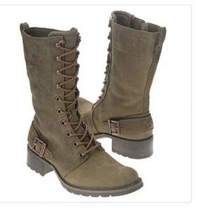 NEW Timberland Charles Street Lace Mid-calf 100% Leather Boot in Taupe